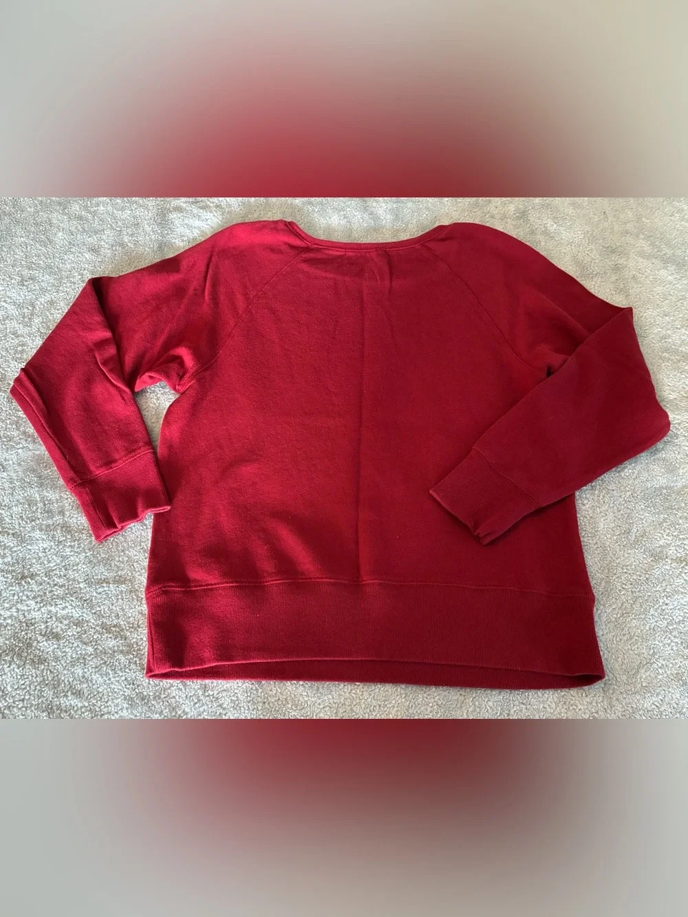 Women’s Relativity Red Scoop-Neck Sweater with Metallic Dot Accents Size PM